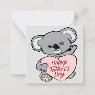 Koala: Happy Vaters Day Notecard Mitteilungskarte