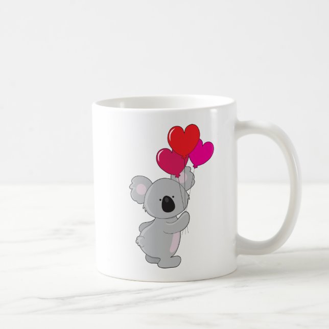 Koala-Herz-Ballone Kaffeetasse (Rechts)
