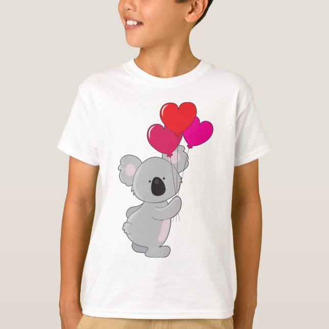 Koala-Herz-Ballone T-Shirt (Vorderseite)