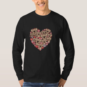 Koala Herzform Bär Tierliebhaber Glückliches Valen T-Shirt