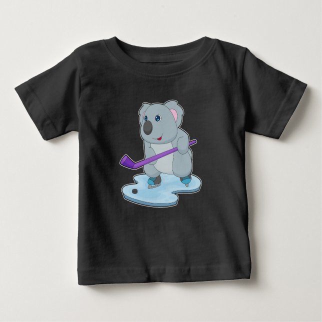Koala Ice Hockey Eishockeystick Baby T-shirt (Vorderseite)