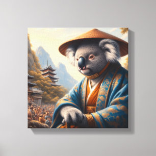 Koala im alten Japan Leinwanddruck
