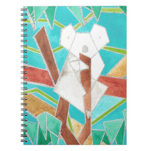 Koala im Baum Originale abstrakte Kunst Notizblock