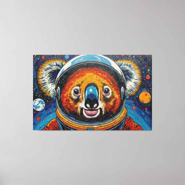 KOALA IM WELTALL-2 LEINWANDDRUCK (Vorderseite)