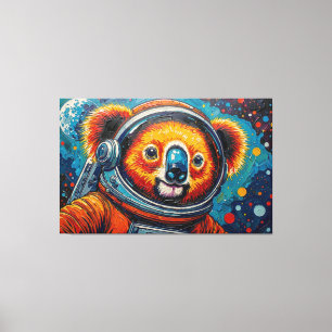 KOALA IM WELTALL LEINWANDDRUCK