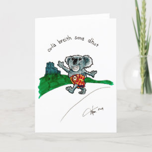 Koala in a Kilt birthday card Karte