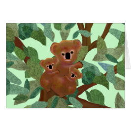 Koala in der Eukalyptus-Karte