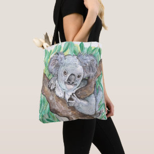 Koala in Eukalyptus Tree Painting