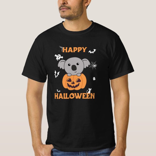 Koala In Pumpkin Sweet Koalas Happy Halloween T-Shirt (Vorderseite)