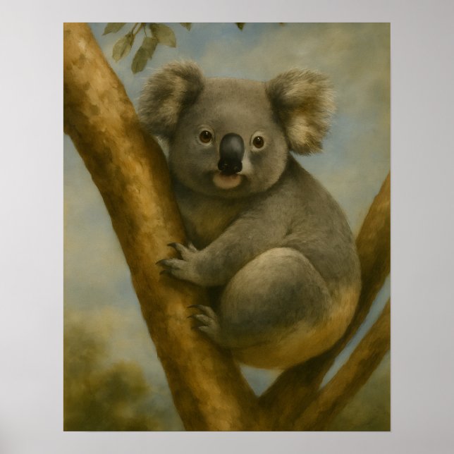 Koala in ruhiger Atmosphäre Poster (Vorne)