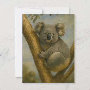 Koala in ruhiger Atmosphäre Postkarte