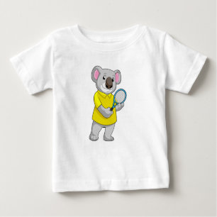 Koala in Tennis mit Tennis-Schläger Baby T-shirt