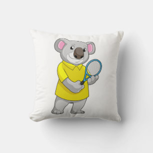 Koala in Tennis mit Tennis-Schläger Kissen