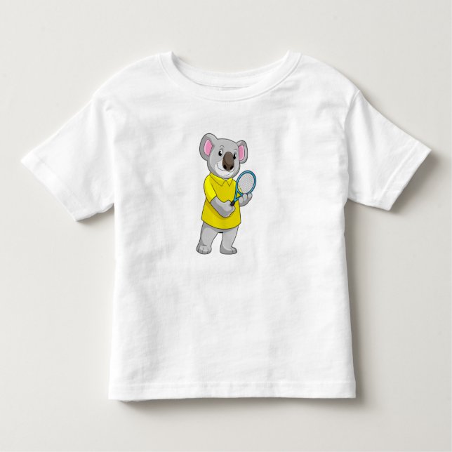 Koala in Tennis mit Tennis-Schläger Kleinkind T-shirt (Vorderseite)