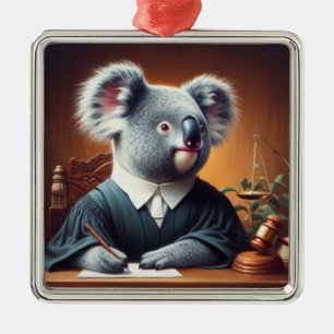 Koala Judge Ornament Aus Metall