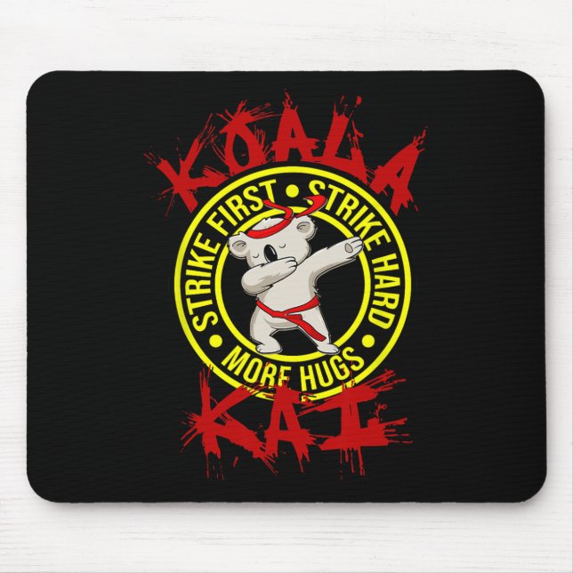 Koala Kai Lustiger Karate-Ninja-Dojo Koala Umarme  Mousepad (Vorne)