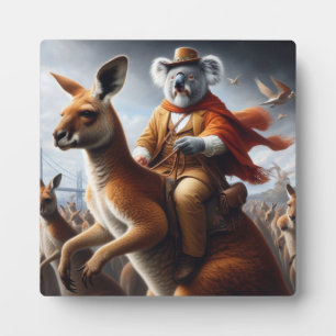 Koala Kangaroo Rider Fotoplatte