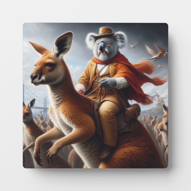 Koala Kangaroo Rider Fotoplatte (Vorderseite)