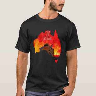 Koala Kangaroo Tiere Leute beten für Australien T-Shirt