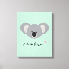 "Koala Kindness" #AustraliaLove Wohltätigkeit Lein Leinwanddruck