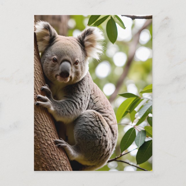 Koala Klettern Postkarte (Vorderseite)