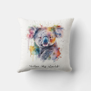 Koala Knuddeln in Farbe, individuell Kissen