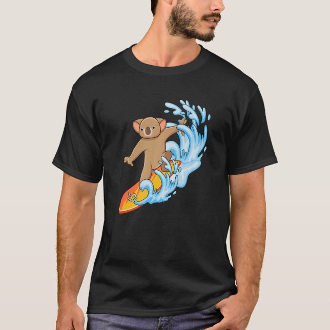 Koala Koala Whisperer Animal Herbivore Surfer T-Shirt (Vorderseite)