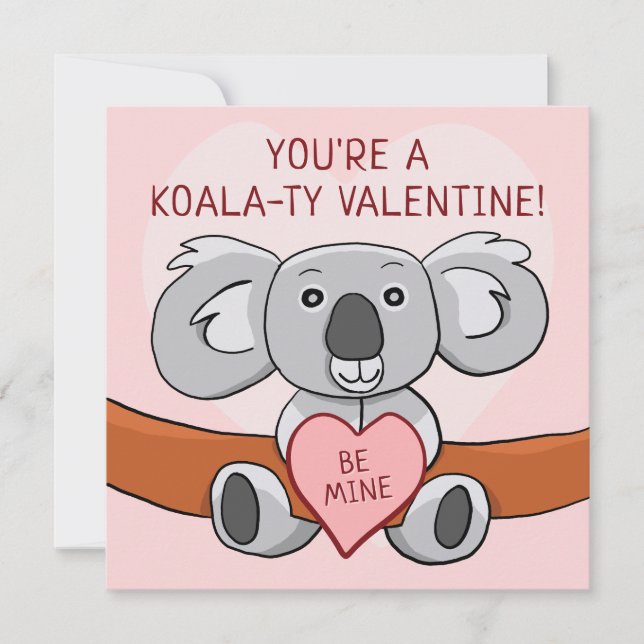 Koala Koality Be Mine Valentinstag Card (Vorderseite)