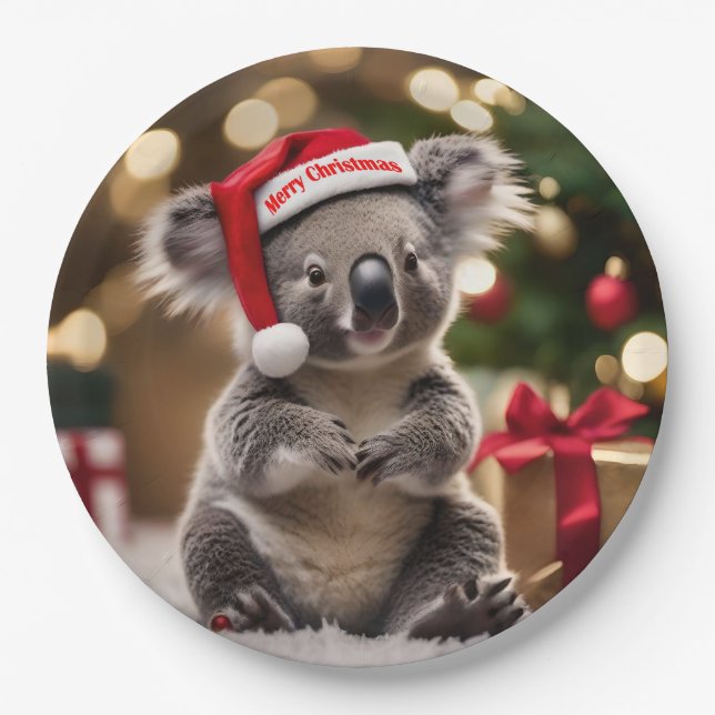 "Koala Kris Kringle: Christmas Down Under" Pappteller (Vorderseite)