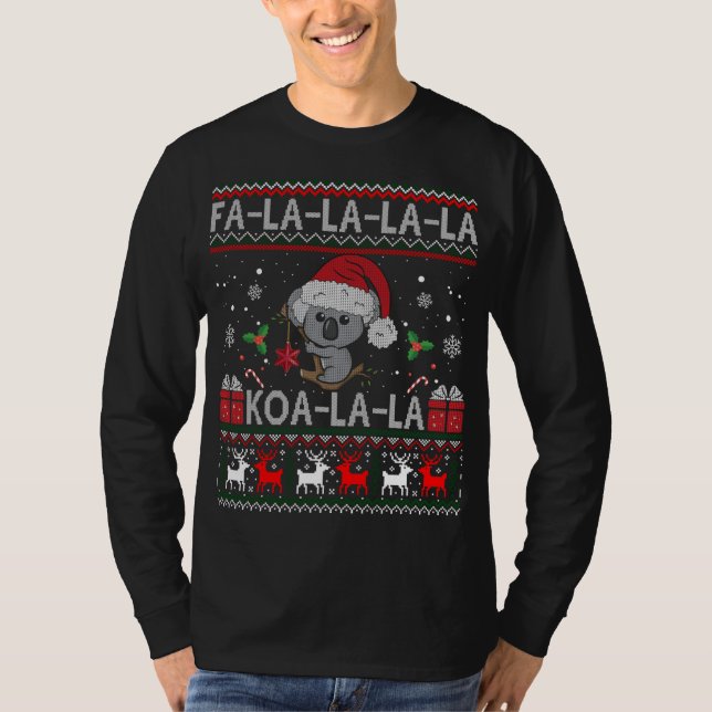 Koala-la-Cute Koala Bear Australian Christmas U T-Shirt (Vorderseite)