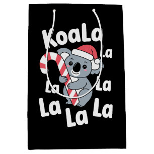 Koala La Weihnachten Santa Hut Zuckerstange Xmas Mittlere Geschenktüte