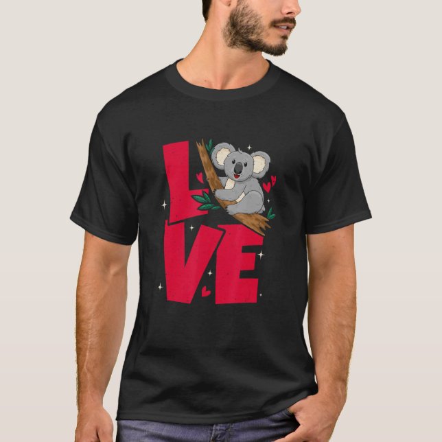 Koala Liebe Niedlich Koala Animal T-Shirt (Vorderseite)