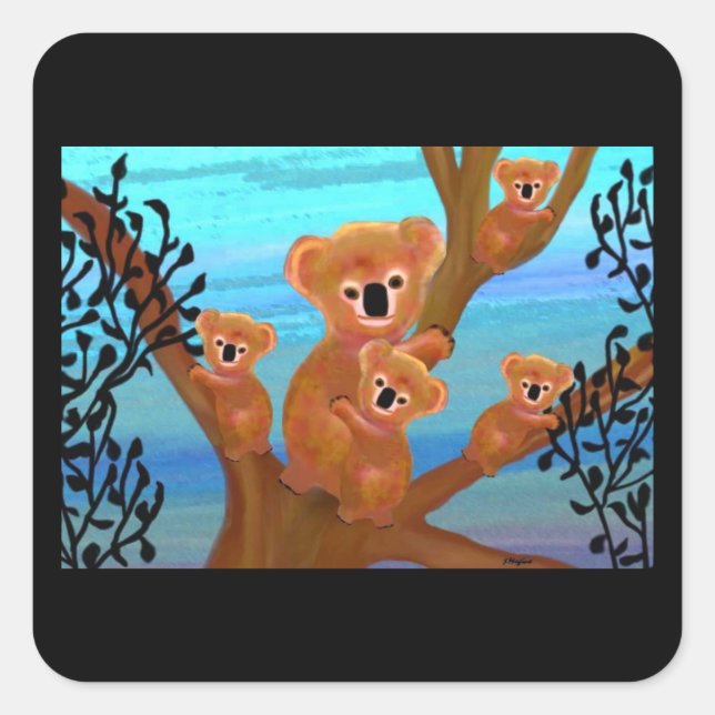 Koala Liebe Stickers (Vorderseite)