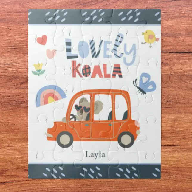 Koala Little Girl First Name Süße Tier Puzzle (Von Creator hochgeladen)