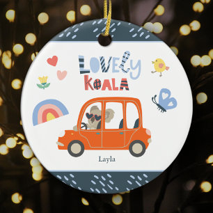 Koala Little Girl Vorname Niedlich Weihnachten Keramik Ornament