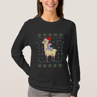 Koala Llama Christmas Boys Weihnachtsmannmütze Lla T-Shirt