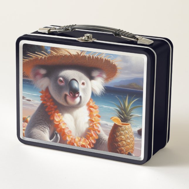 Koala Luau Metall Brotdose (Vorderseite)