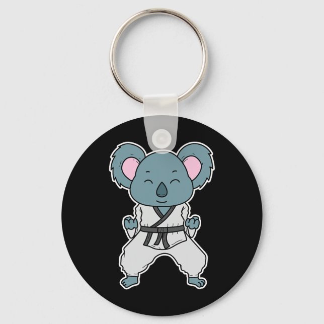 Koala macht Karate  Schlüsselanhänger (Vorderseite)