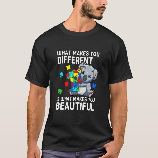 Koala Mama Anders Schön Autismus Kind Bewusstsein T-Shirt (Vorderseite)