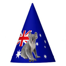 Koala mit australischem Flaggenhintergrund
