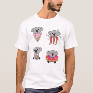 Koala mit Candy Kawaii Koalas mit Lebensmitteln T-Shirt