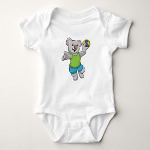 Koala mit Handballsport Baby Strampler