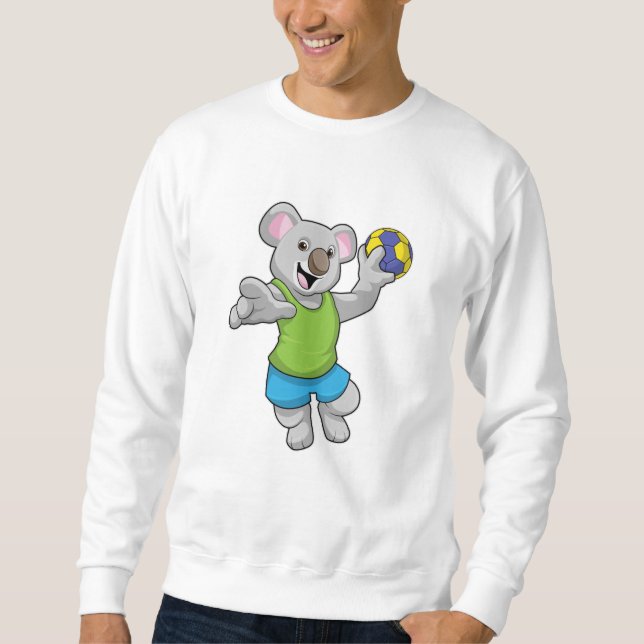 Koala mit Handballsport Sweatshirt (Vorderseite)