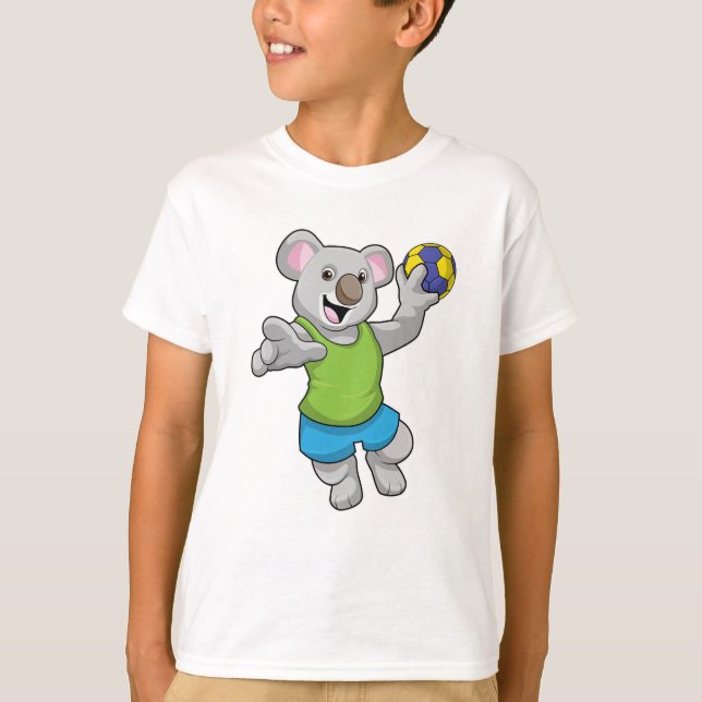 Koala mit Handballsport T-Shirt (Vorderseite)