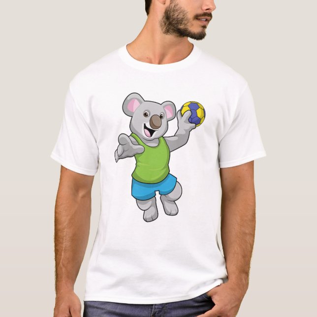 Koala mit Handballsport T-Shirt (Vorderseite)