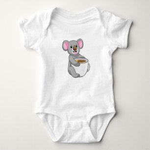 Koala mit Kaffee-Cup Baby Strampler