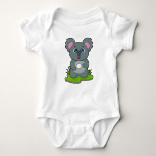 Koala mit Kaffeetasse Baby Strampler