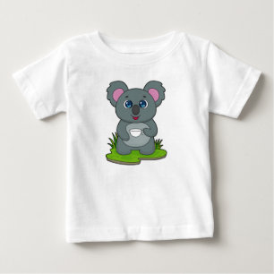 Koala mit Kaffeetasse Baby T-shirt
