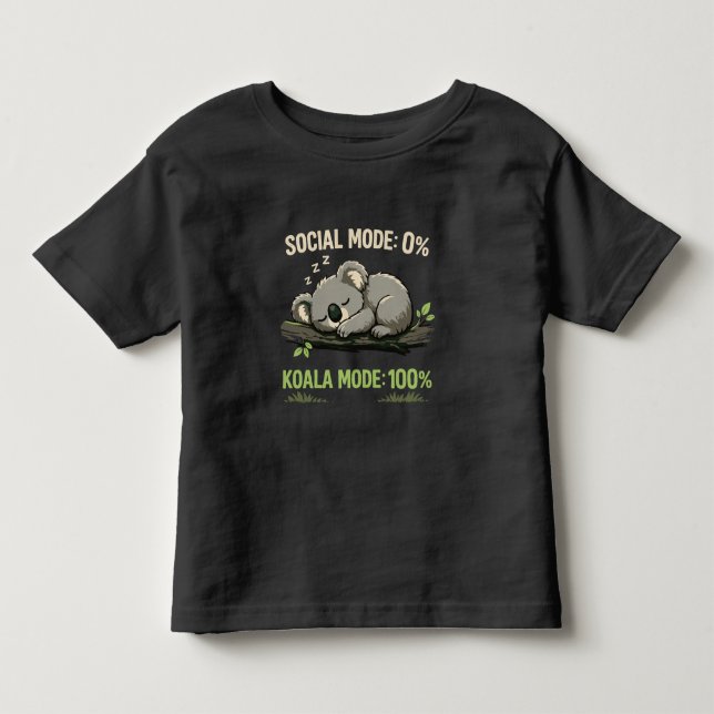 Koala-Modus Lustiger Introvertierter Kleinkind T-shirt (Vorderseite)