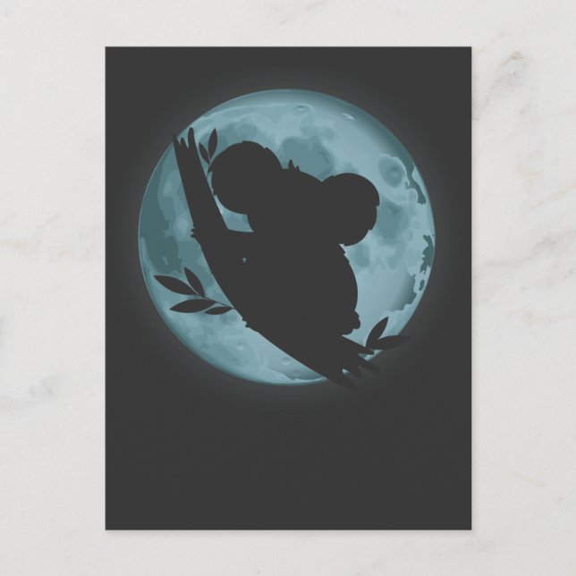 Koala Moon Silhouette Art Australian Animal Lover Postkarte (Vorderseite)